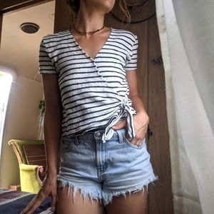 Madewell Texture and Thread wrap top